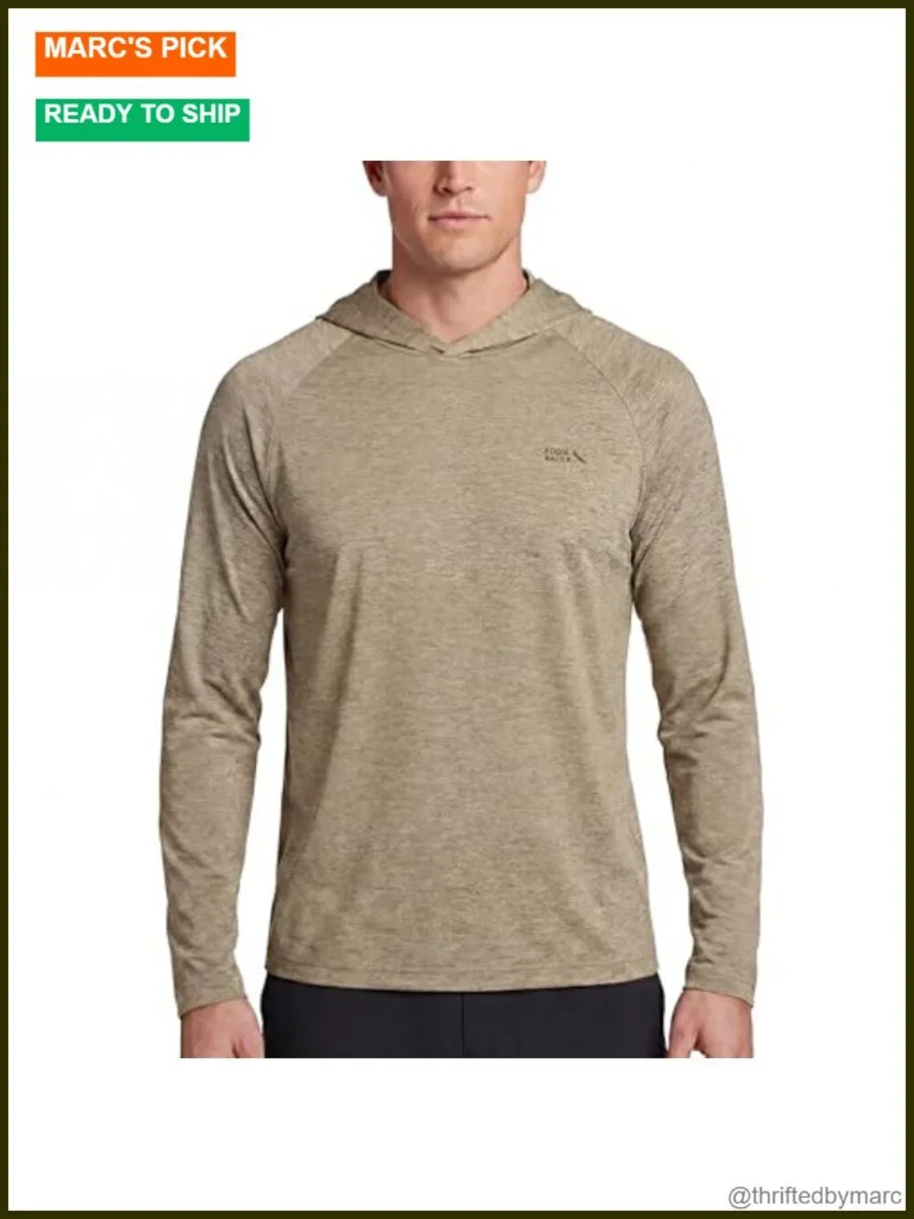Mens Long Sleeve UPF Rash Guard Hoodie Quick Dry